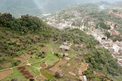 Sapa view from park on edge of city